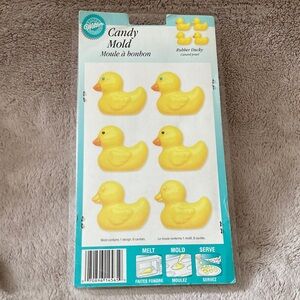 3/$15 Wilton Yellow Rubber Ducky Candy Mold